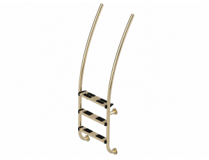 Escalera para piscina Heaven en acero inoxidable Aisi 316L SUNLIT GOLD Flexinox