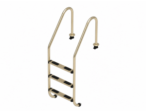 Escalera piscinas estándar en acero inoxidable Aisi 316L SUNLIT GOLD Flexinox