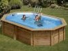 piscina desmontable madera Canelle ovalada GRE