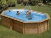 piscina desmontable madera Canelle ovalada GRE