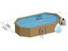 piscina desmontable madera Canelle ovalada GRE