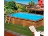 piscina desmontable madera Mango rectangular GRE