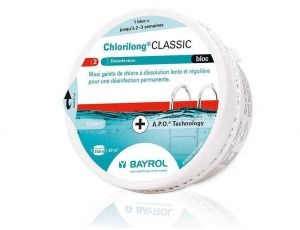 Chlorilong Classic Bloc 500 pastillas de cloro 500 g Bayrol Sin Bórico