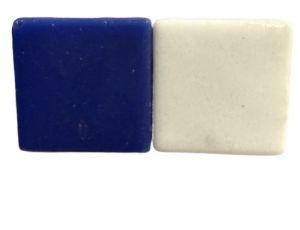 Plancha de gresite Mix blanco y azul B58  30 x 30 mm para reparaciones de piscina