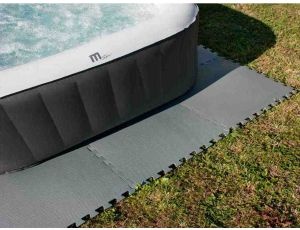Manta protectora y tapiz de suelo piscinas desmontables gris Gre