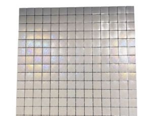 Plancha de gresite blanco Z20 24 x 24 mm para reparaciones de piscina