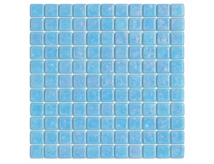 Plancha de gresite azul B4 25 x 25 mm para reparaciones de piscina