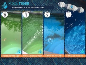 Desinfectador de agua para piscinas sin cloro/bromo Pool Tiger