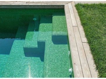 Gresite para piscinas verde niebla natur 25 x 25 mm