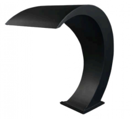 Cascada para piscinas Mini Bali Nero en acero inoxidable Aisi 316L acabado en negro mate Flexinox