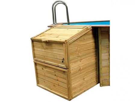 Caseta local técnico de madera Gre para depuradora de piscina