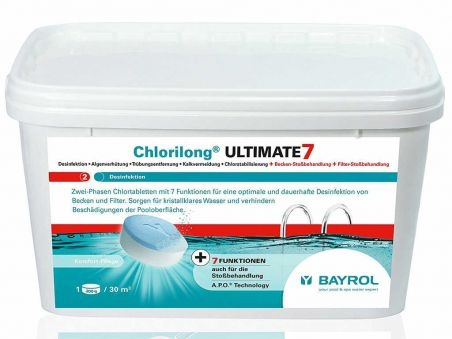 Chlorilong Ultimate 7 pastillas de cloro 300 g Bayrol Sin bórico