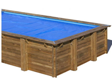 Cubierta de invierno rectangular Gre para piscinas de madera Evora 2 620x420 cm