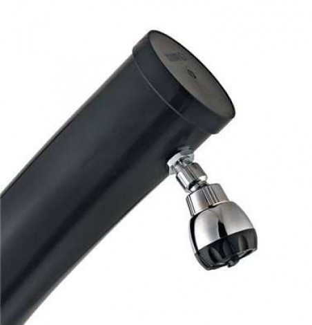 Ducha solar PVC Curvada negra Gre