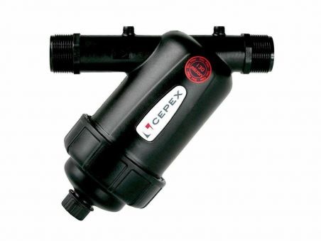 Filtro de malla para riego rosca macho 19 Ø Cepex