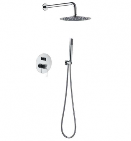 Grifo de ducha piscina Redonda Monomando con Derivador y Ducha de Mano CRM