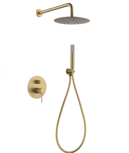 Grifo de ducha piscina Redonda Monomando con Derivador y Ducha de Mano CRM
