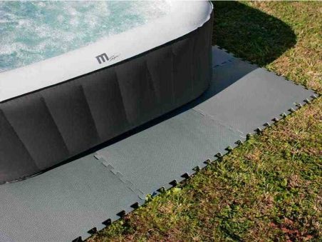 Manta protectora y tapiz de suelo piscinas desmontables gris Gre