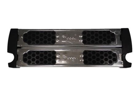 Peldaño doble de seguridad Flexinox para escalera de piscina en acero inoxidable Aisi 316L Electropulido