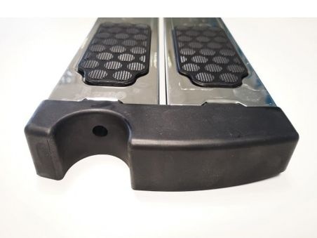 Peldaño doble de seguridad Flexinox para escalera de piscina en acero inoxidable Aisi 316L Electropulido