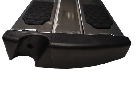 Peldaño doble de seguridad Flexinox en acero inoxidable Aisi 316L electropulido para escalera de piscina de fácil acceso