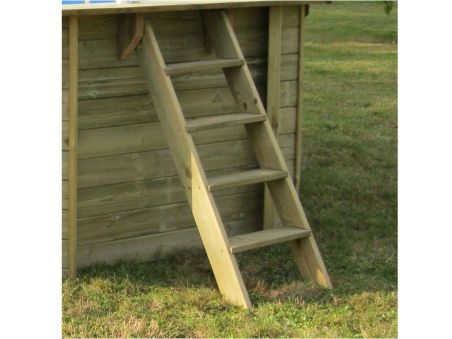 piscina desmontable madera Avocado ovalada GRE