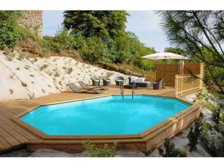 piscina desmontable madera Safran 2 ovalada GRE
