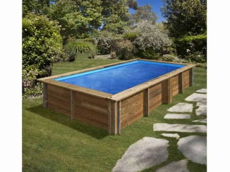 piscina desmontable madera Lemon rectangular GRE