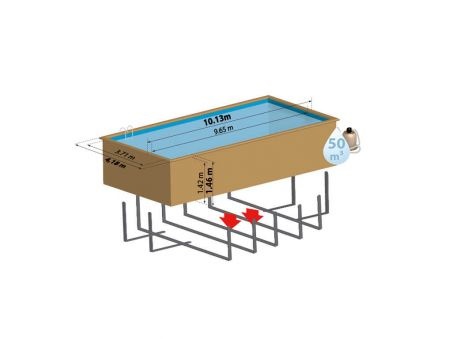 piscina desmontable madera Mint rectangular GRE