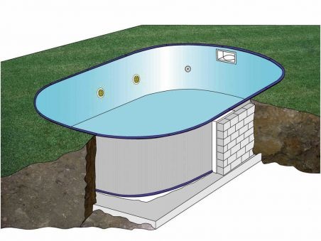 piscina enterrada Sumatra ovalada GRE