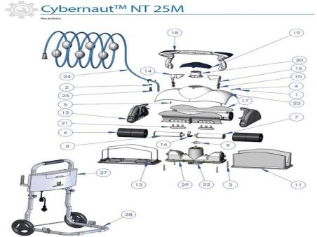 Recambios robot limpiafondos eléctrico Cybernaut NT Zodiac