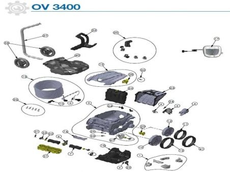 Recambios Robot limpiafondos eléctrico OV 3400 Zodiac