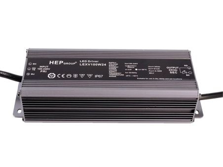 Transformador LED de voltaje constante para exteriores LEXV100 W 24