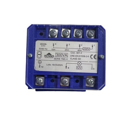 Transformador piscina para focos Halógenas o led 300 VA 230/12 V / IP20 clase 2 Renno