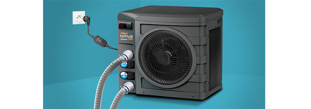 instalacion facil de bomba de calor rebersible caliente-frio para piscina Nano Action poolex