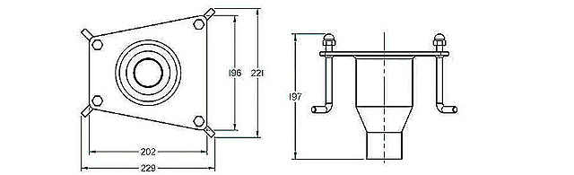 cascada piscina anclaje mini bali FLEXINOX
