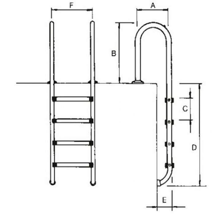 escalera piscina muro ASTRALPOOL