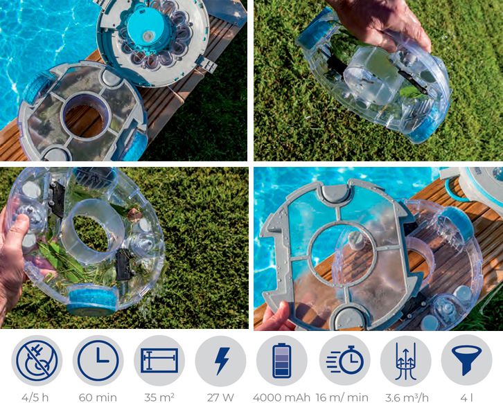 Limpiafondos piscina Gre a bateria Wet Runner